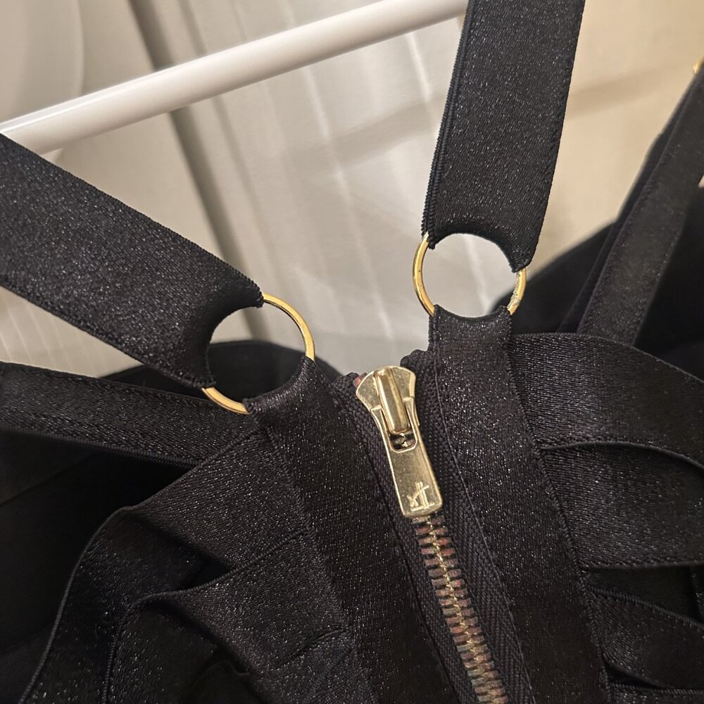Chic Black Strappy Mini Dress - Picture 7 of 10